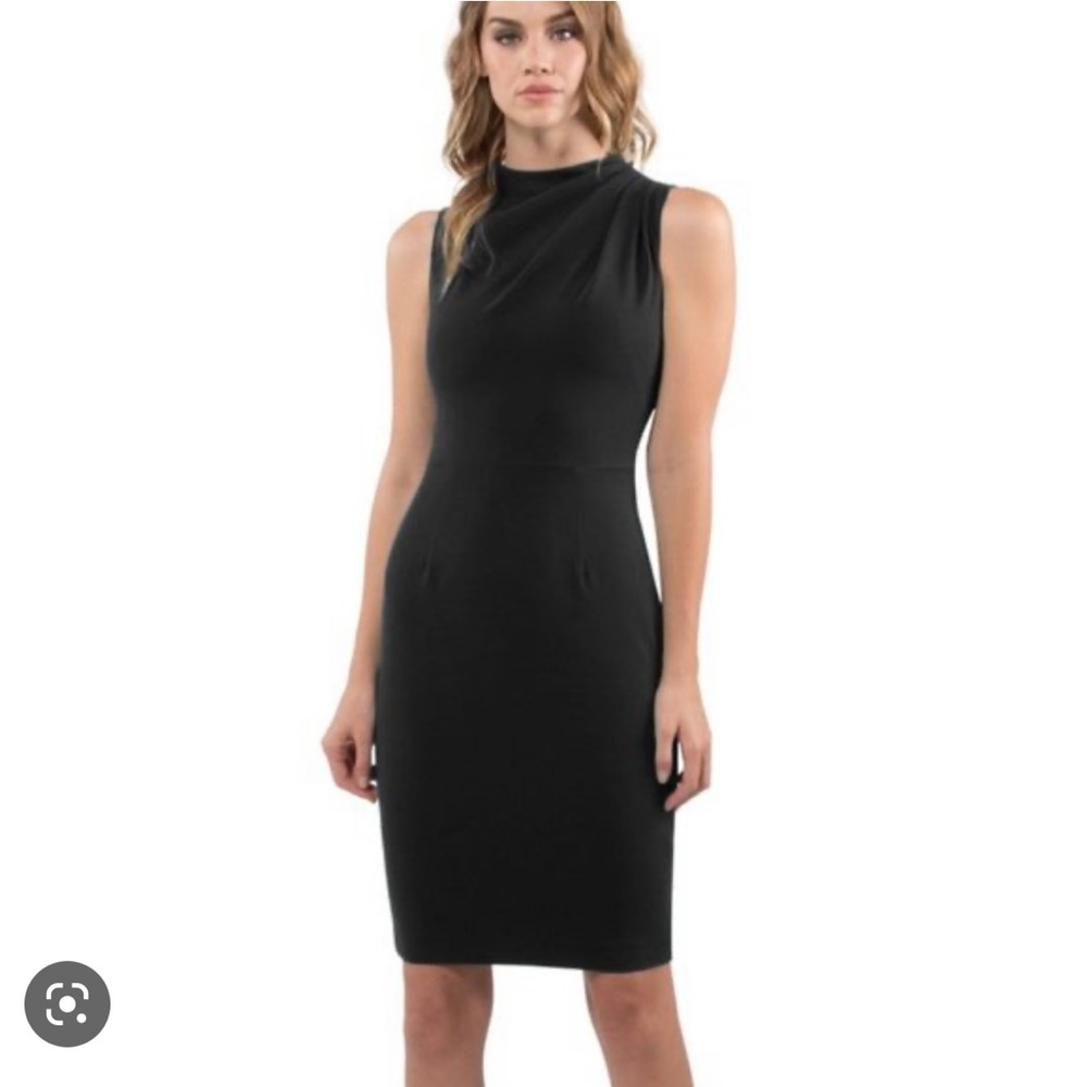 Black Halo Corrine Draped Sheath Dress